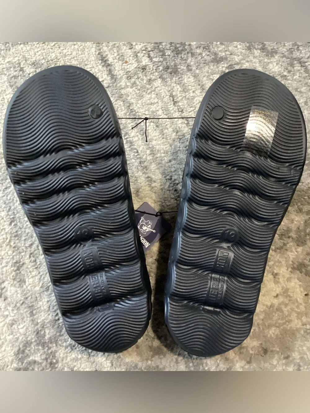 True Religion Men’s Tupac Slides Sandals molded Black Size 13